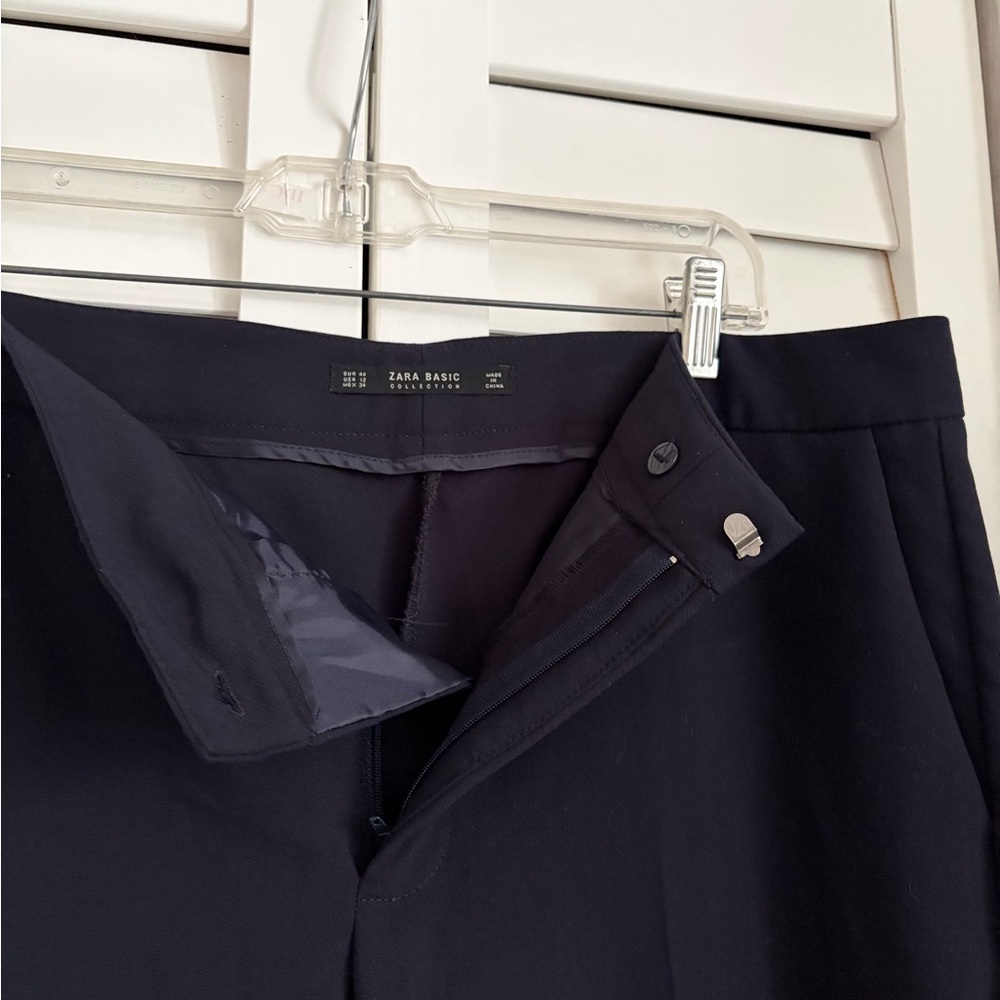 Zara Basic Dark Blue Dress Pant - Picture 4 of 6